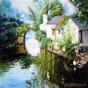 仿真油画最美风景头像6