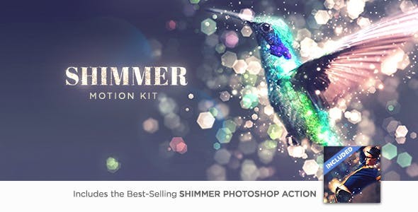 Shimmer Motion Kit(粒子飘散图文展示AE脚本)
