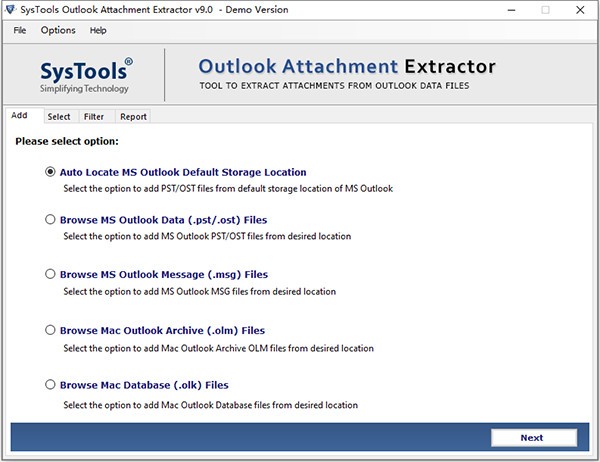 SysTools Outlook Attachment Extractor(邮件附件提取工具)