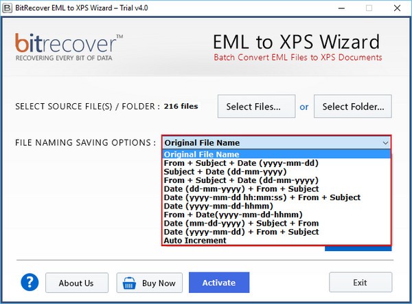 BitRecover EML to XPS Wizard(EML到XPS转换器)