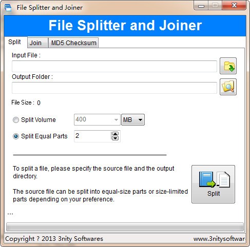 File Splitter and Joiner(文件分割合并工具)