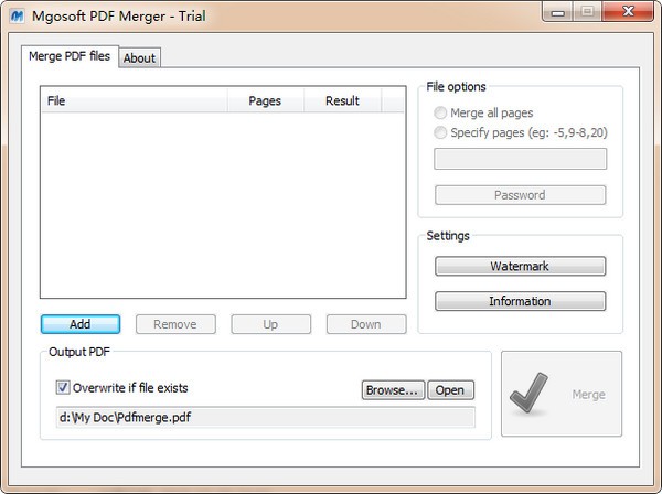 Mgosoft PDF Merger(PDF合并工具)