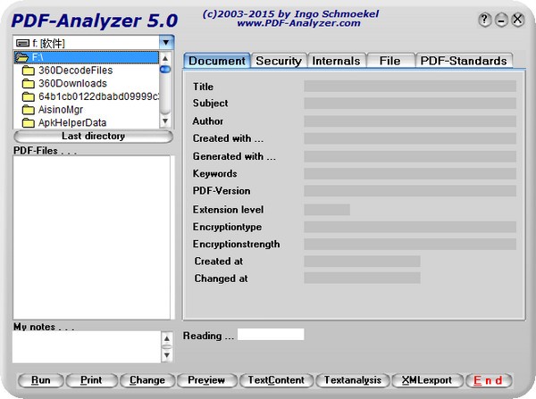 PDF Analyzer(PDF信息管理工具)