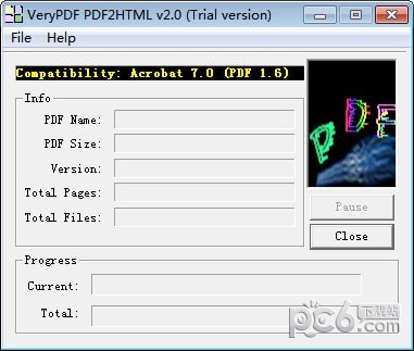 VeryPDF PDF2HTML(PDF到HTML转换器)