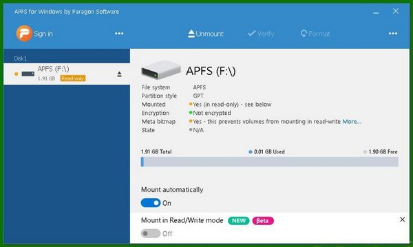 APFS for Windows(APFS格式转换工具)