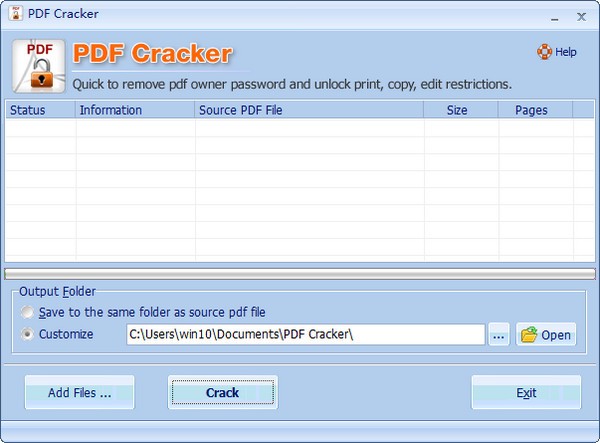 PDF Cracker(pdf密码解除工具)