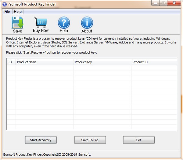 iSumsoft Product Key Finder(密钥恢复工具)