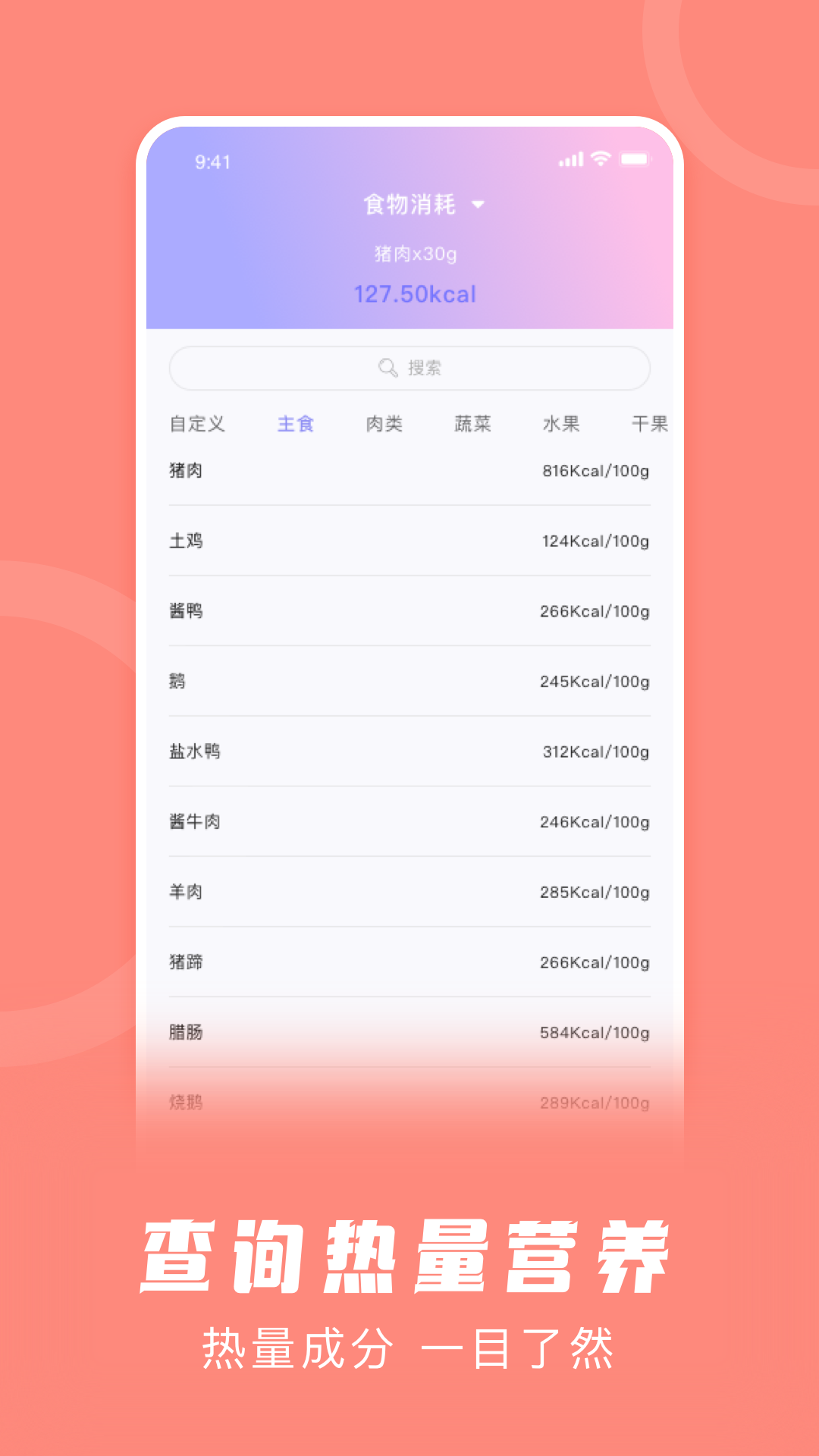 卡路里計算器app截圖3