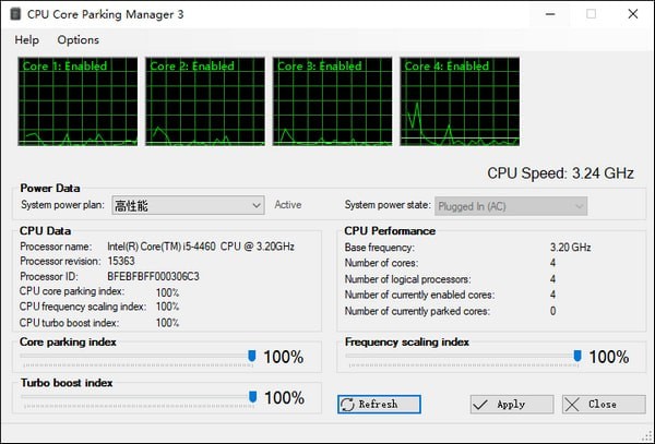 Cpu Core Parking Manager 3(CPU核心挂起调频工具)