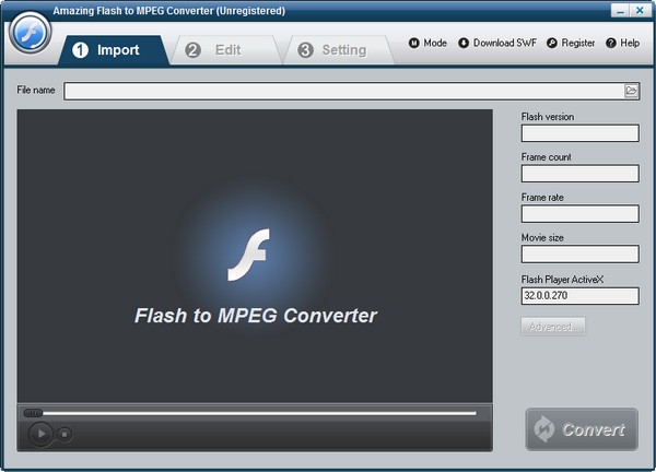 Amazing Flash to MPEG Converter(Flash转视频工具)