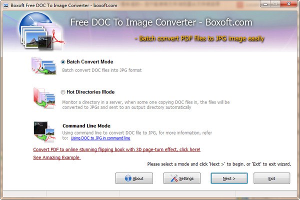 Boxoft Free DOC to Image Converter