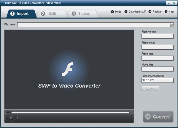 iLike SWF to Video Converter(视频格式转换工具)