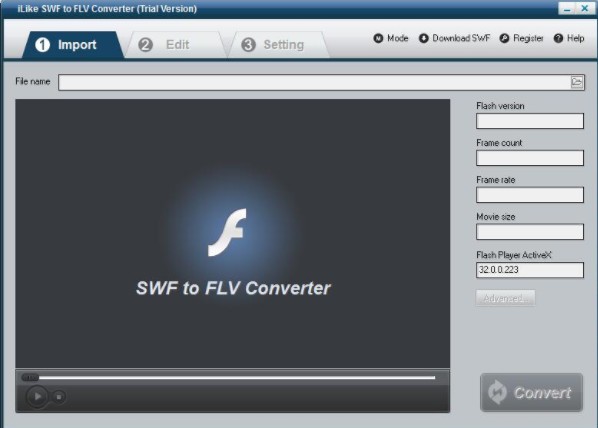 iLike SWF to FLV Converter(SWF转flv工具)