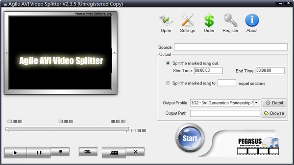Agile AVI Video Splitter(avi视频分割工具)