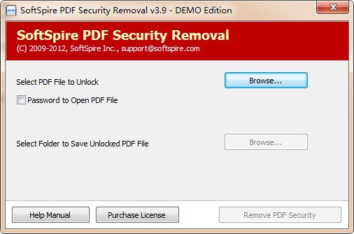 SoftSpire PDF Security Removal(PDF密码删除工具)
