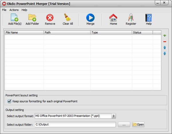 Okdo PowerPoint Merger(PPT文件合并工具)