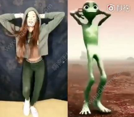 抖音火星人青蛙舞怎么跳？抖音小绿人跳舞视频分享[多图]图片1_嗨客手机站