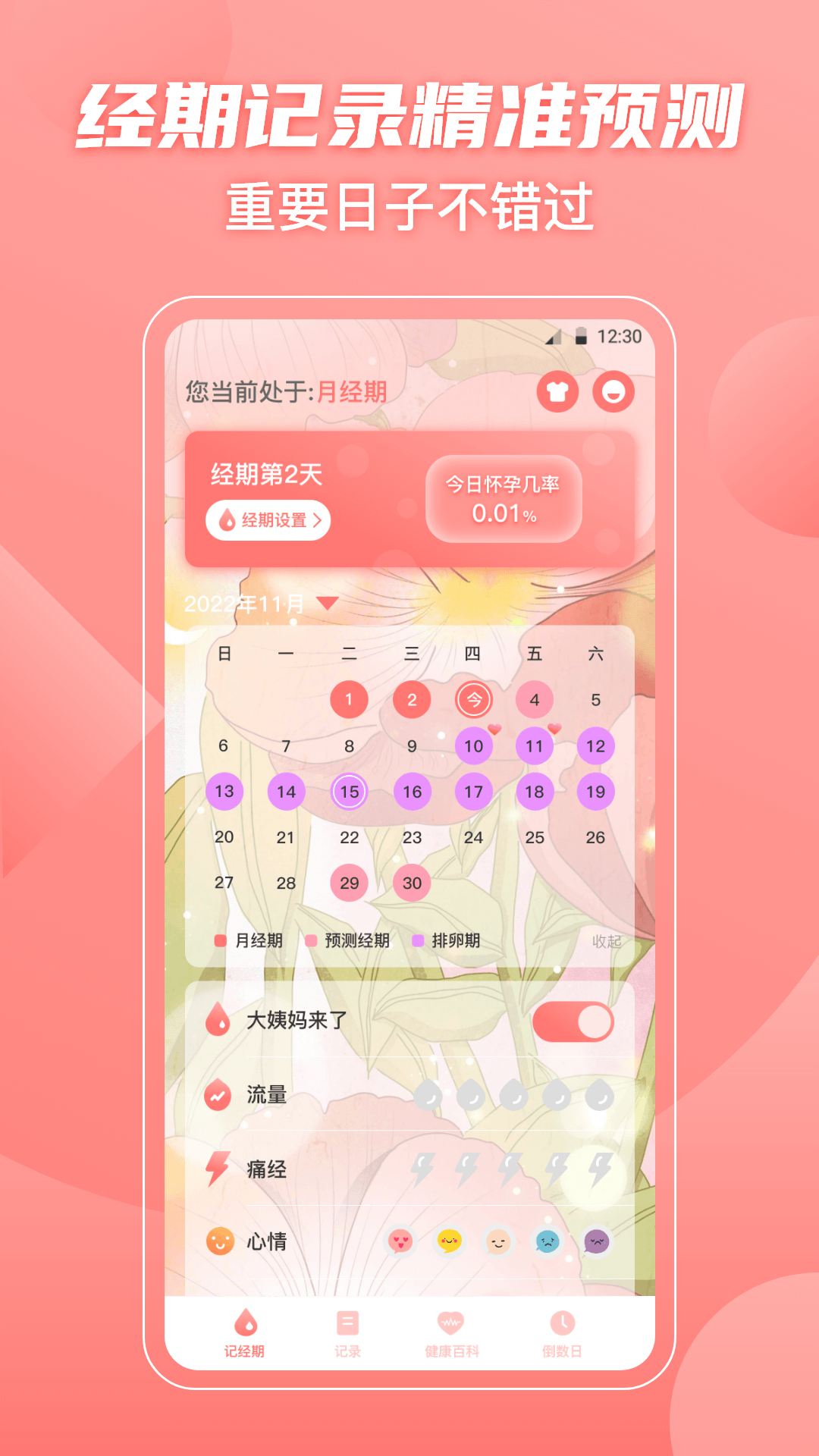 大姨媽flo助手電腦版截圖1