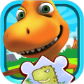儿童恐龙拼图游戏app icon图